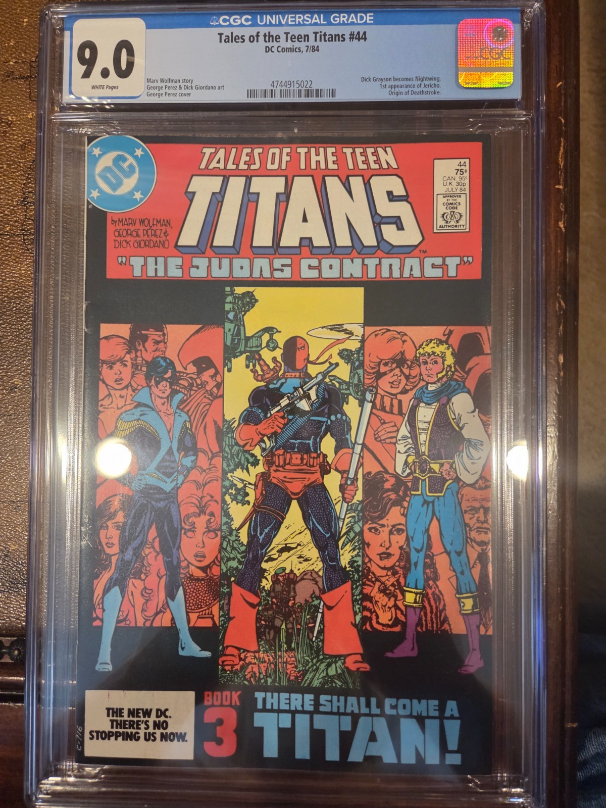 Tales of the Teen Titans 44 CGC 9.0 1984 Key Issue 1st Nightwing/Jericho WP