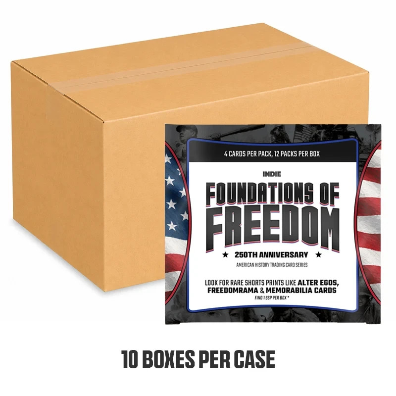 INDIE Foundations of Freedom 250th (1 SEALED  CASE) History Trading Cards