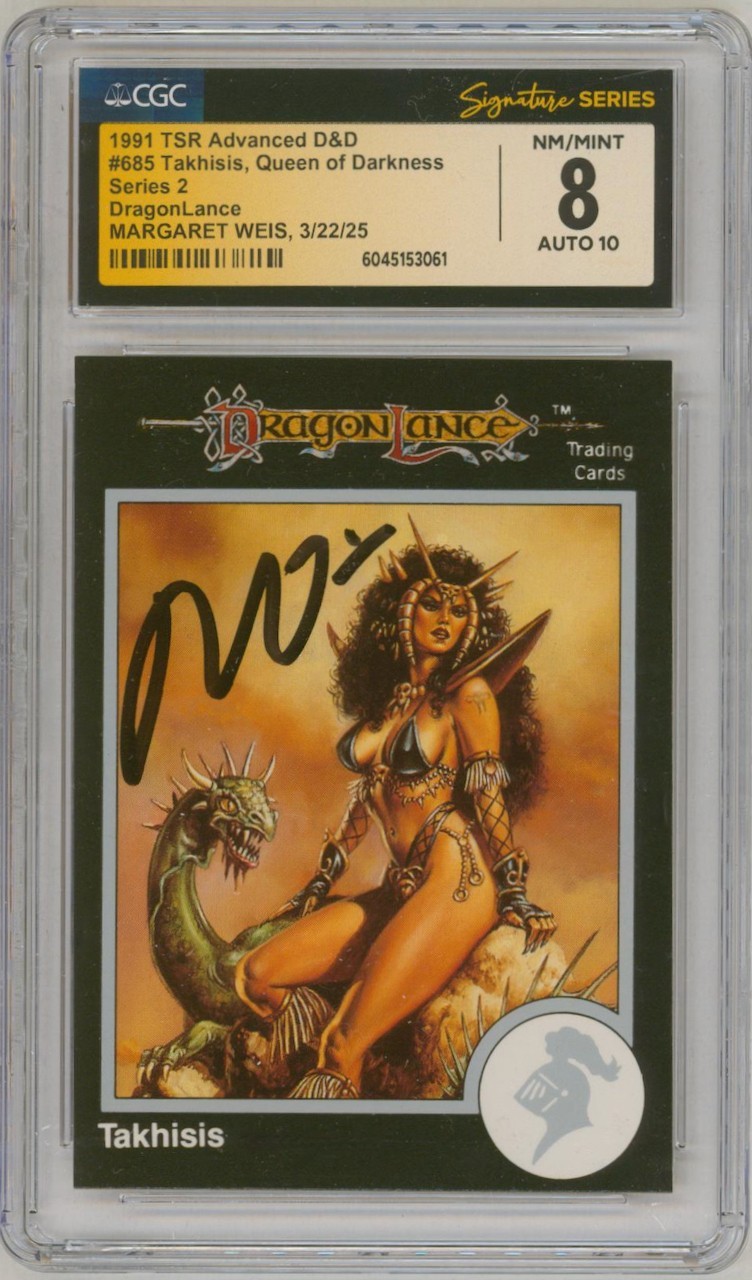 1991 TSR AD&D Dragonlance / Takhisis Art Card CGC SS 8 ~ SIGNED Clyde Caldwell