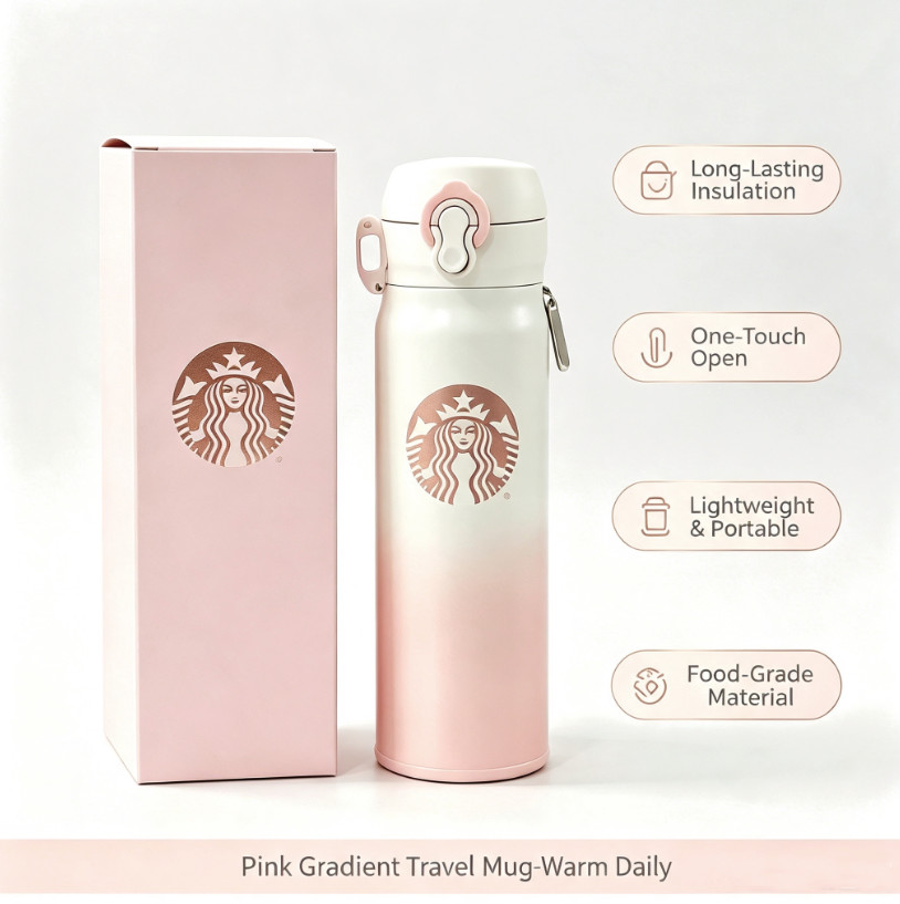 Starbucks Goddess Pink Platinum Gradient Insulated Cup-NEW High-Value Tumbler