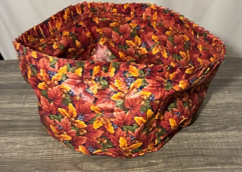 Longaberger Fall Liner  10” Diameter Bowl Liner 6” Tall NWOT