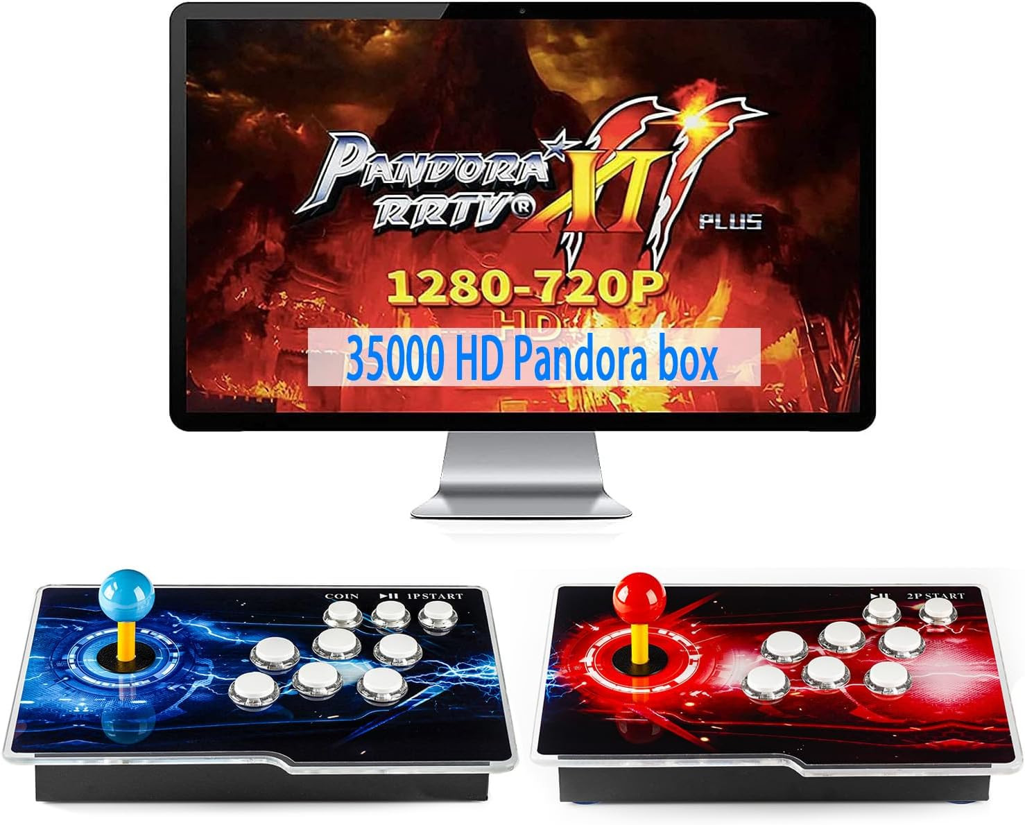 35000 Games in 1 Box Retro Arcade Game Console with Two Separate Host for PC & P