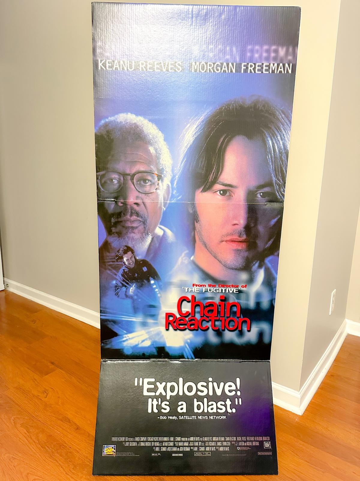 Keanu Reeves Chain Reaction Standee Movie Display Morgan Freeman 1996 20th FOX