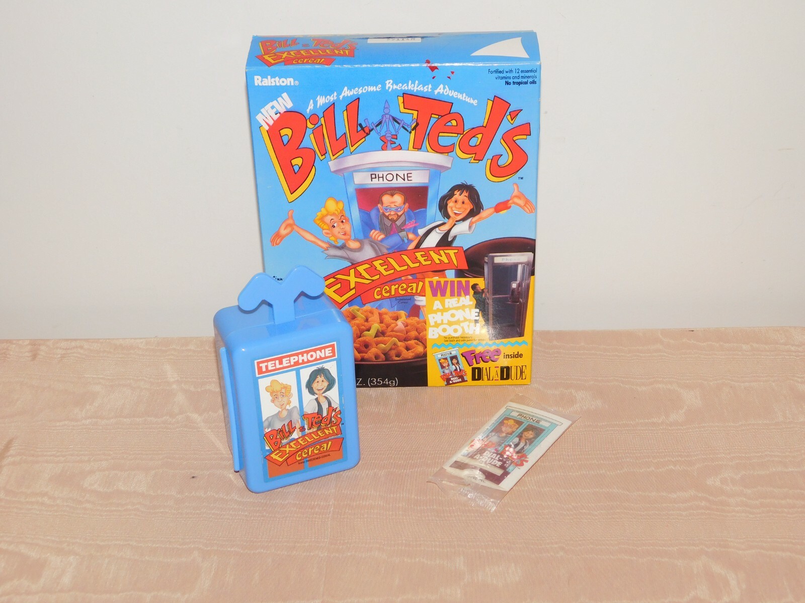 VINTAGE 1991 RALSTON BILL & TED\'S EXCELLENT CEREAL BOX *NO CEREAL* NEW OLD STOCK