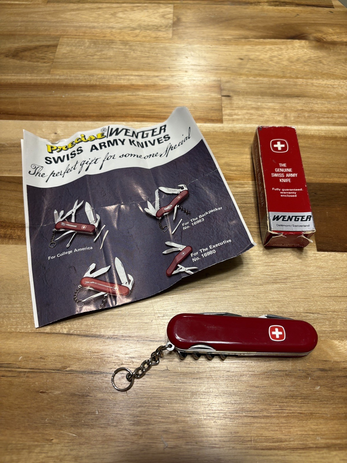 Wenger Delemont Switzerland Swiss Army Knife with keychain, New In Box 