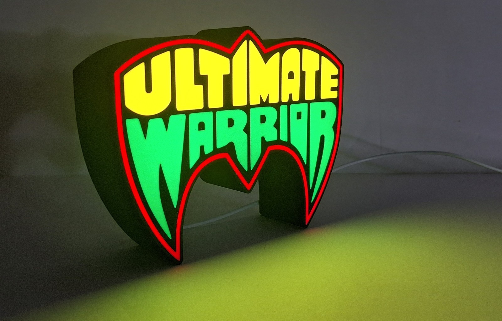 3D Lighted Sign for Ultimate Warrior WWF WWE Professional Superstars Wrestling🔥