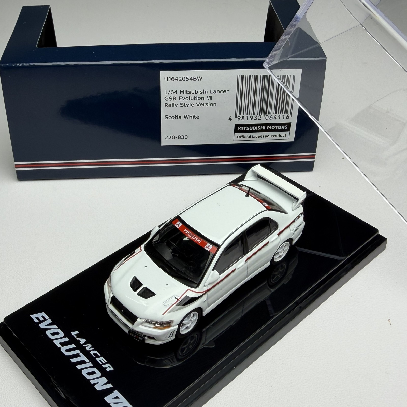 1:64 Lancer Evo 7 GSR Evolution VII White Rally Diecast Model Car