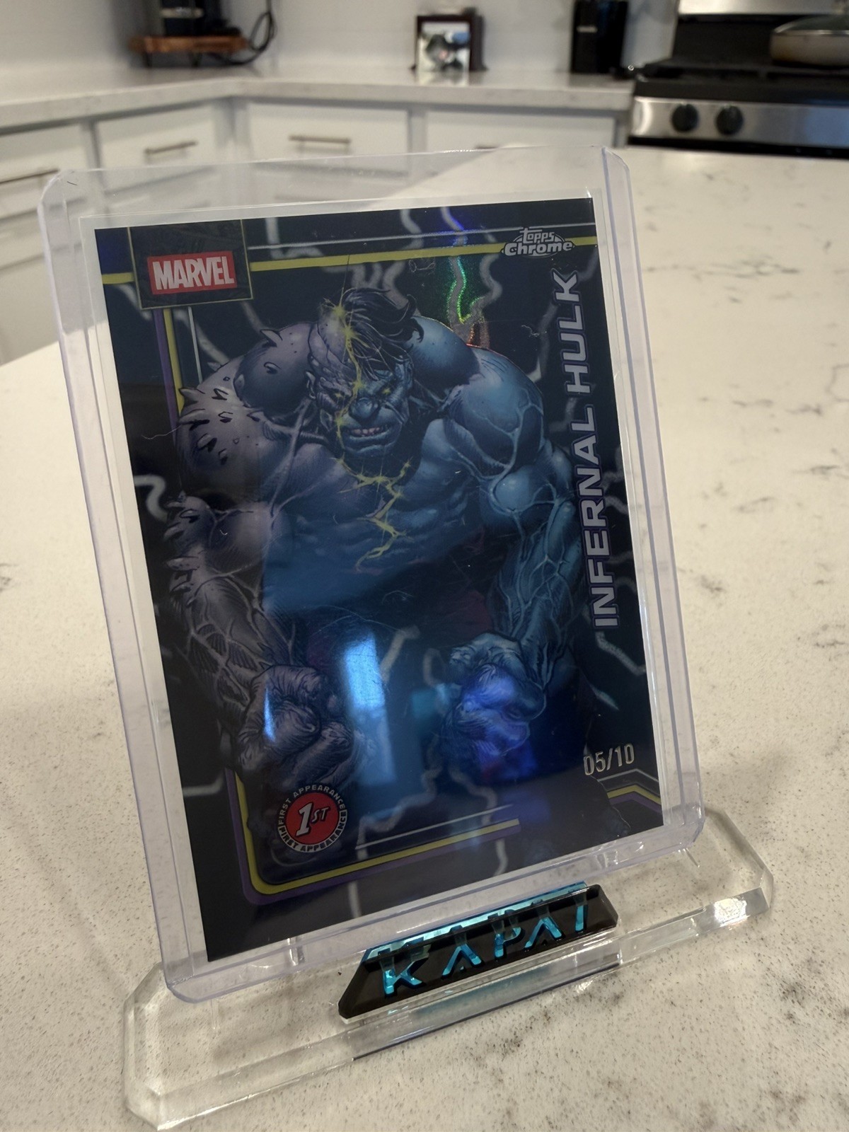 2026 Topps Marvel Chrome Infernal Hulk 1st Appearance Black Storm Refractor/10