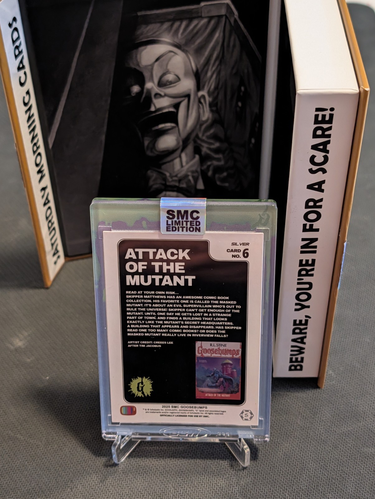 2025 SMC Goosebumps Attack of the Mutant #6 Silver Base Creees Lee Card w/ Box