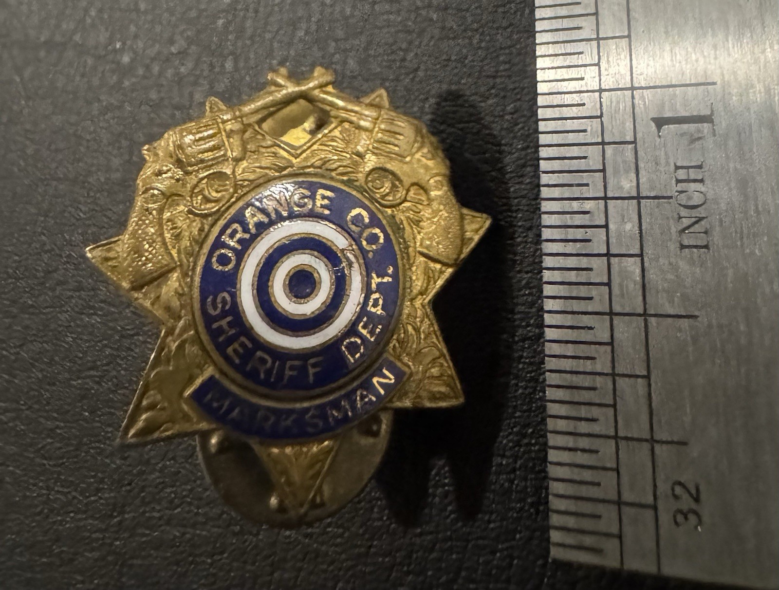 1960-1970s, Orange County California Sheriff’s Department Marksman Award Medal