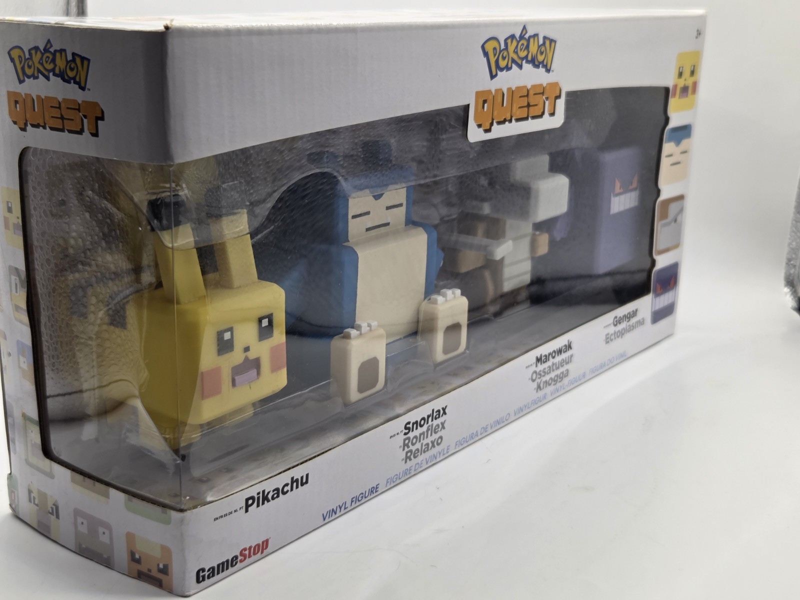 Pokémon Quest Vinyl Figures Pikachu Snorlax Marowak Gengar GameStop Excl