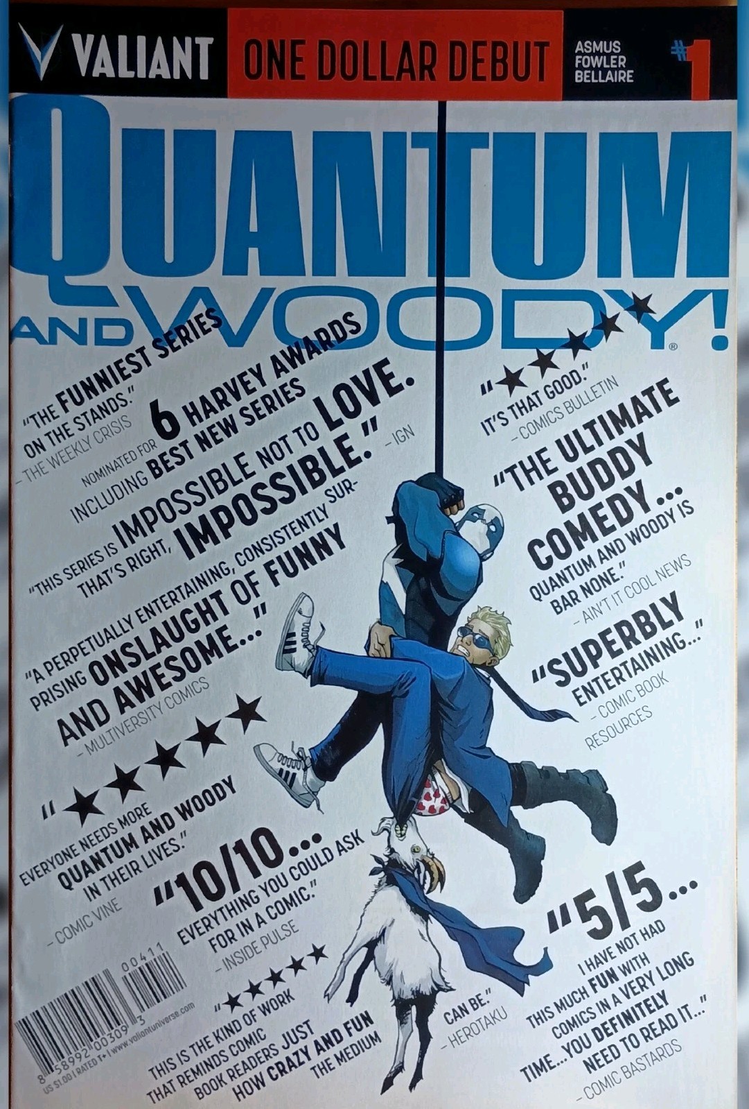 2014 Valiant Comics One Dollar Debut Quantum and Woody 1 Ryan Sook Cover FREE SH