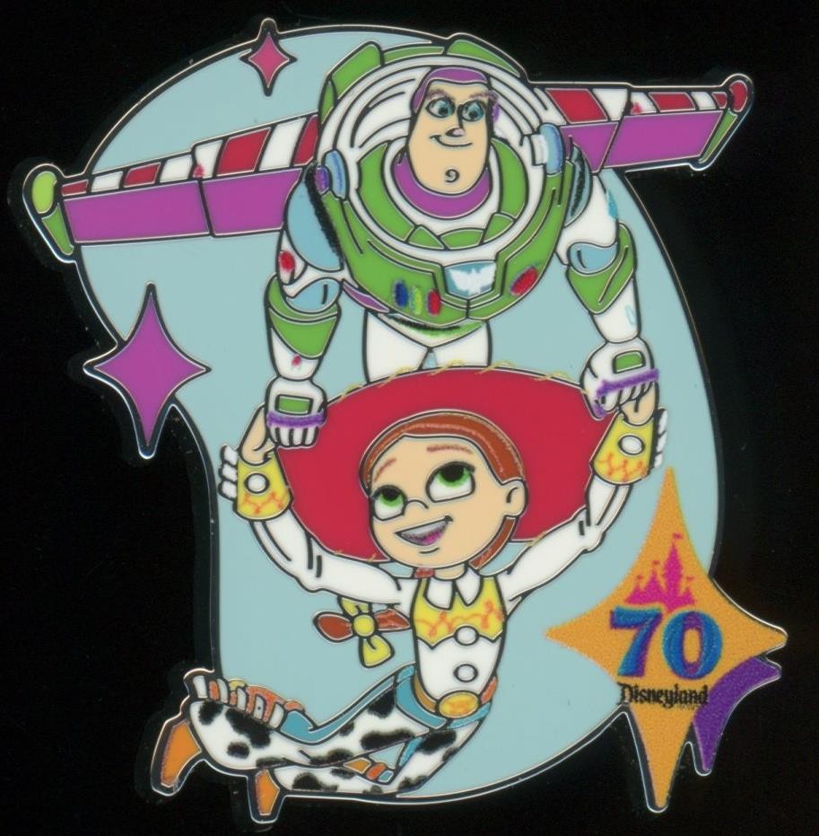 DLR 70th Anniversary Mystery Toy Story Buzz and Jessie Disney Pin
