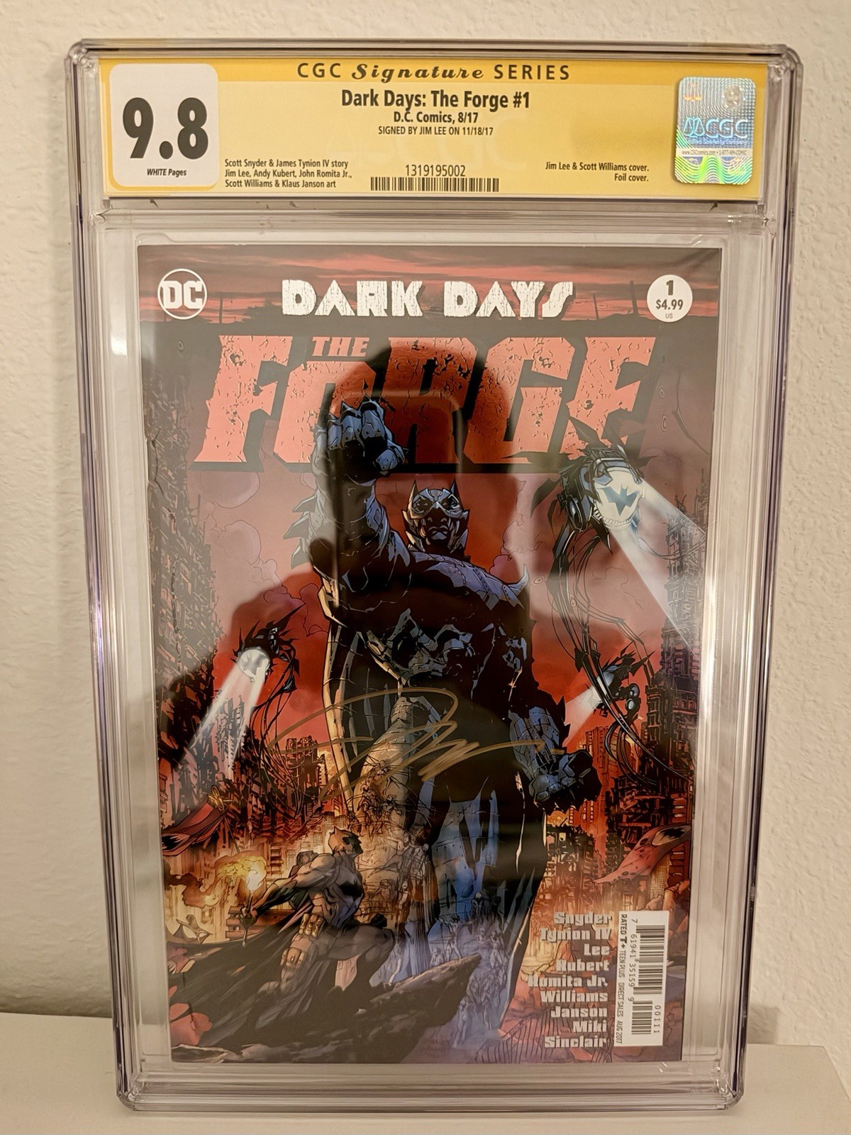 Dark Days: The Forge #1 CGC 9.8 Jim Lee