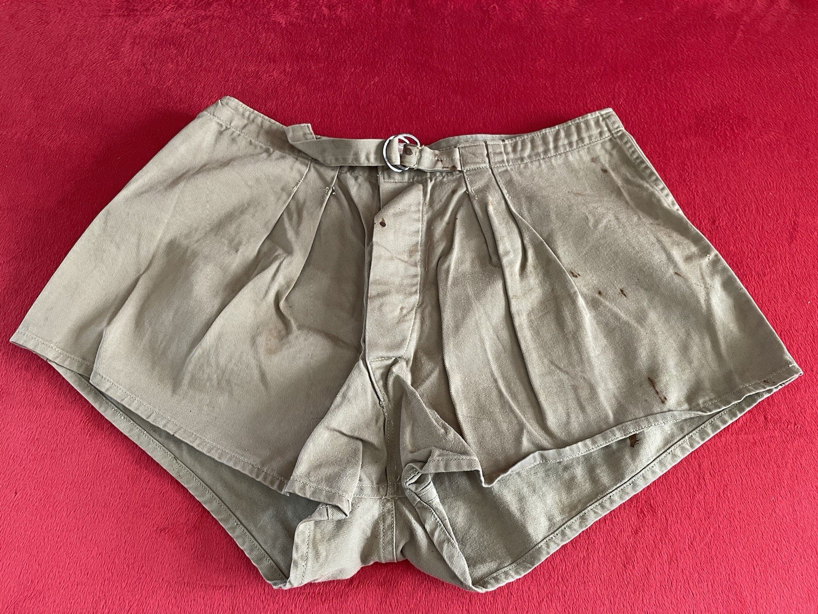 VTG 1940s WWII US Army PT Athletic Shorts Sz M 40s WW2 Brown Cotton Wilson