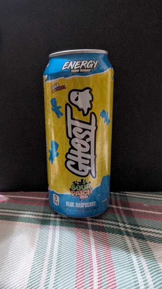 Ghost Energy Sour Patch Kids Blue Raspberry ( 1 Discontinued can ) Exp 3/27