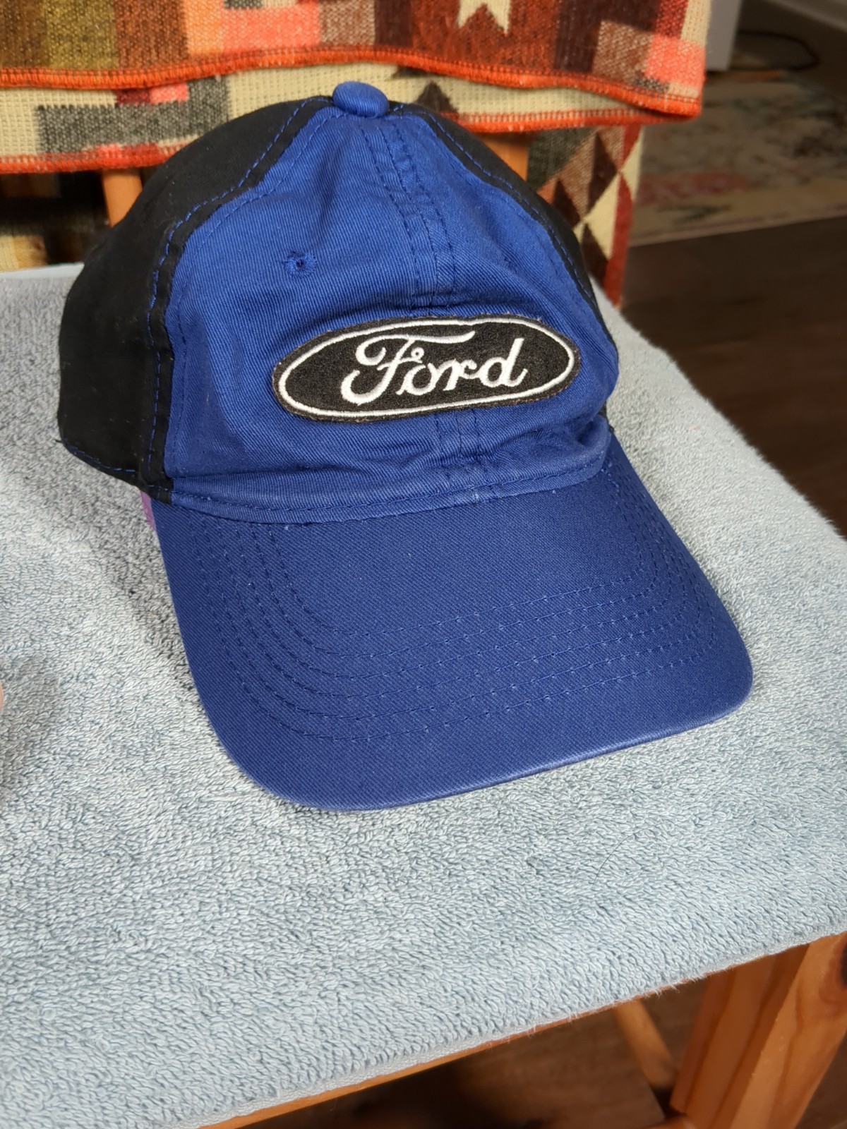 Ford Snapback Hat Blue Black Colorway Ford Logo Floppy Motorheads 