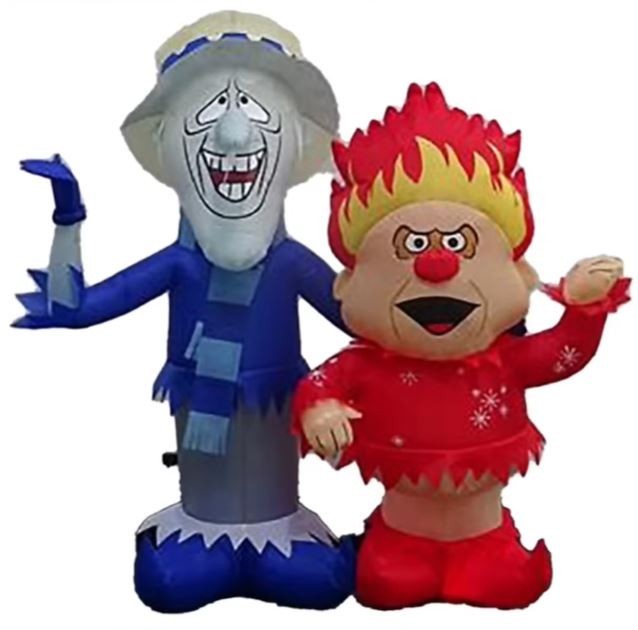 4 FT HEAT & SNOW MISER BROTHERS YEAR WITHOUT SANTA CLAUS INFLATABLE