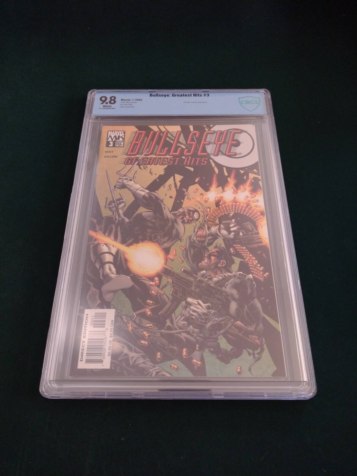 Bullseye Greatest Hits #3 CBCS 9.8 MM/MT Punisher appearance Steve Dillon art