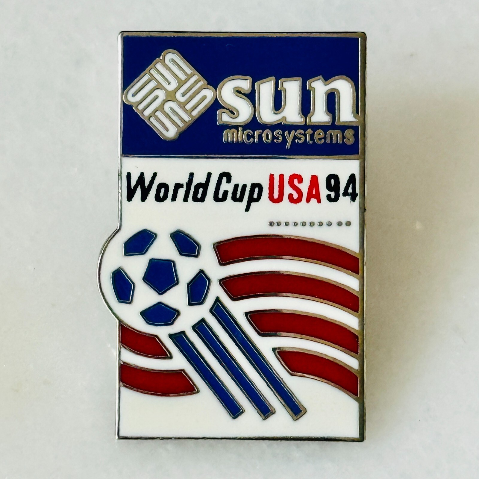 Vintage FIFA World Cup USA 1994 Sun Microsystems Enamel Lapel Pin