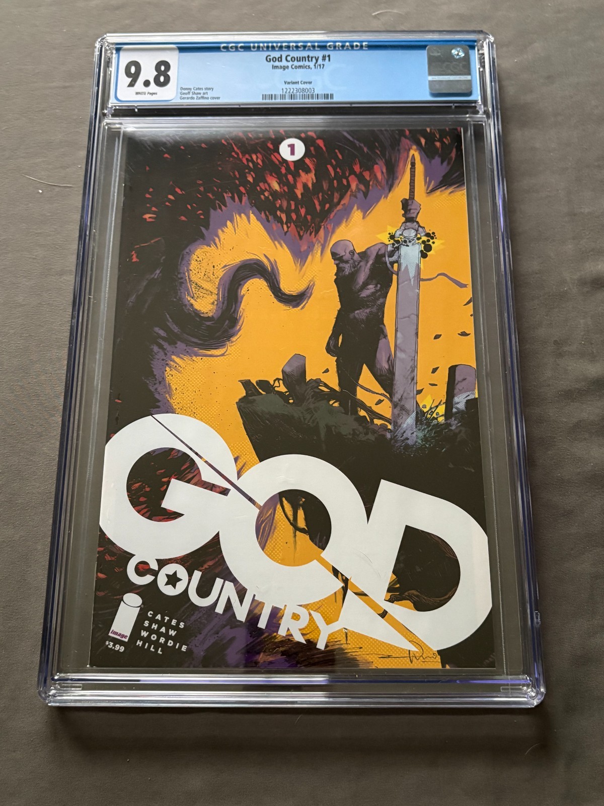 God Country #1 Cover B CGC 9.8 Donny Cates Gerardo Zaffino cover NM 1st print