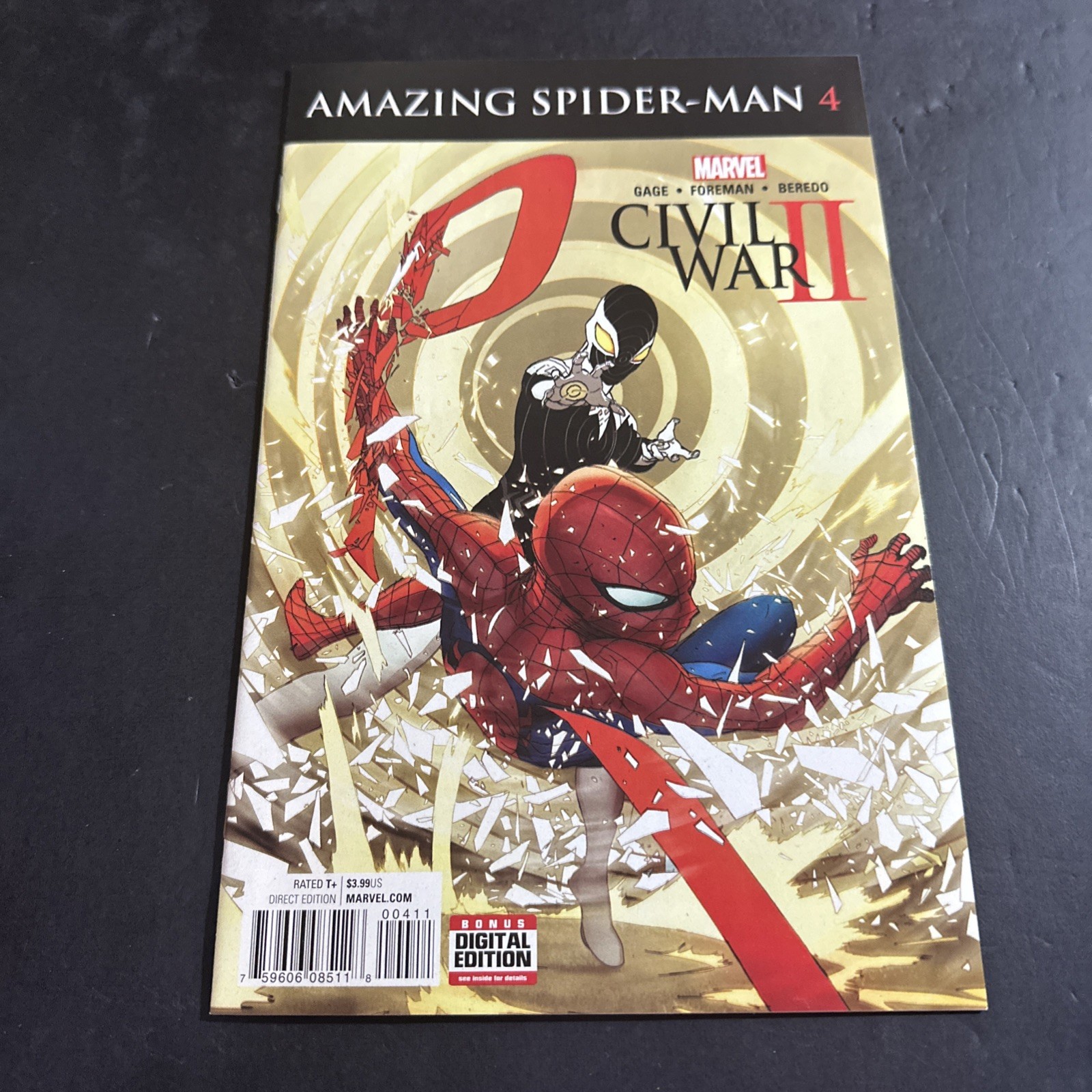 Amazing Spider-Man Civil War II #4  Marvel Gage Foreman Beredo Vf/Nm J8