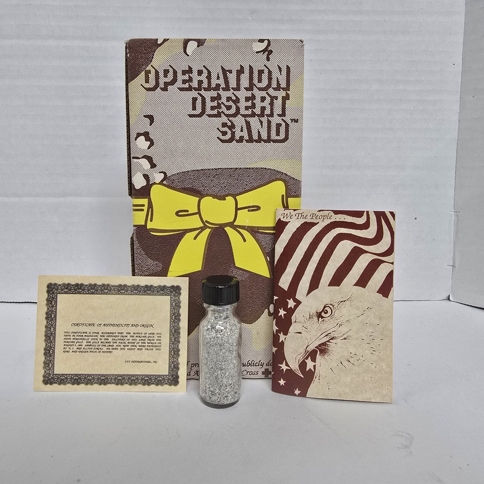 Operation Desert Sand Bottle of Persian Gulf Sand with Cert. Of Authenticity