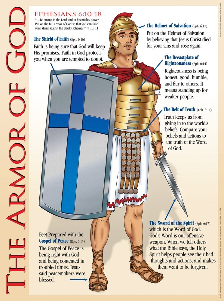 Chart-The Armor Of God Wall (Laminated Sheet) (19