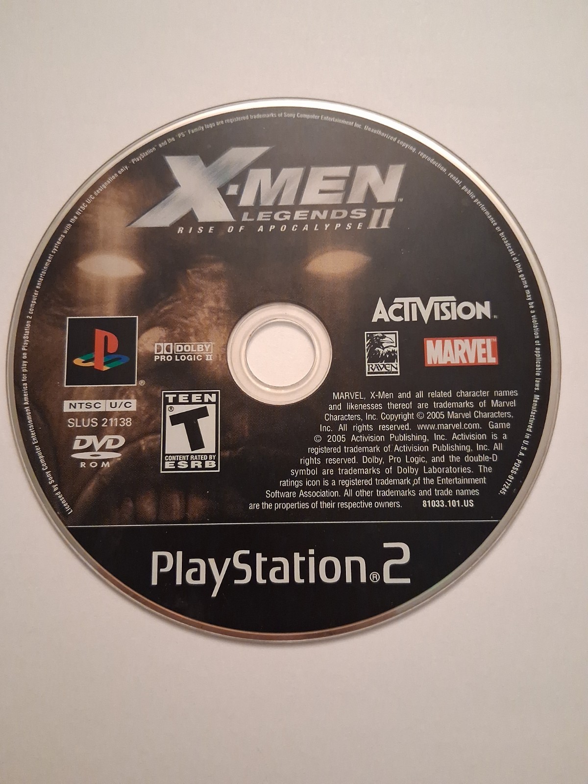X-Men Legends 2 Rise Of Apocalypse - Disc Only - PlayStation PS2
