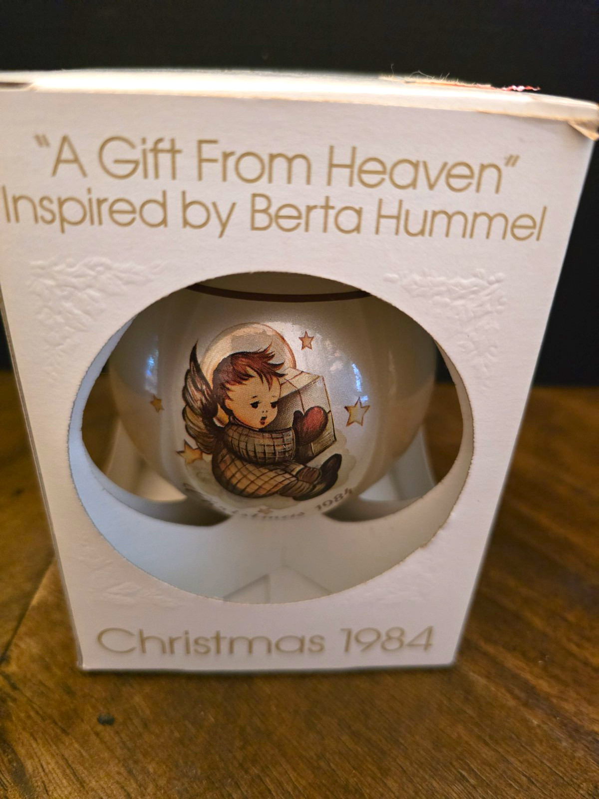 Schmid Limited Edition Angel Christmas Ball Ornament 1984 MPN 17771
