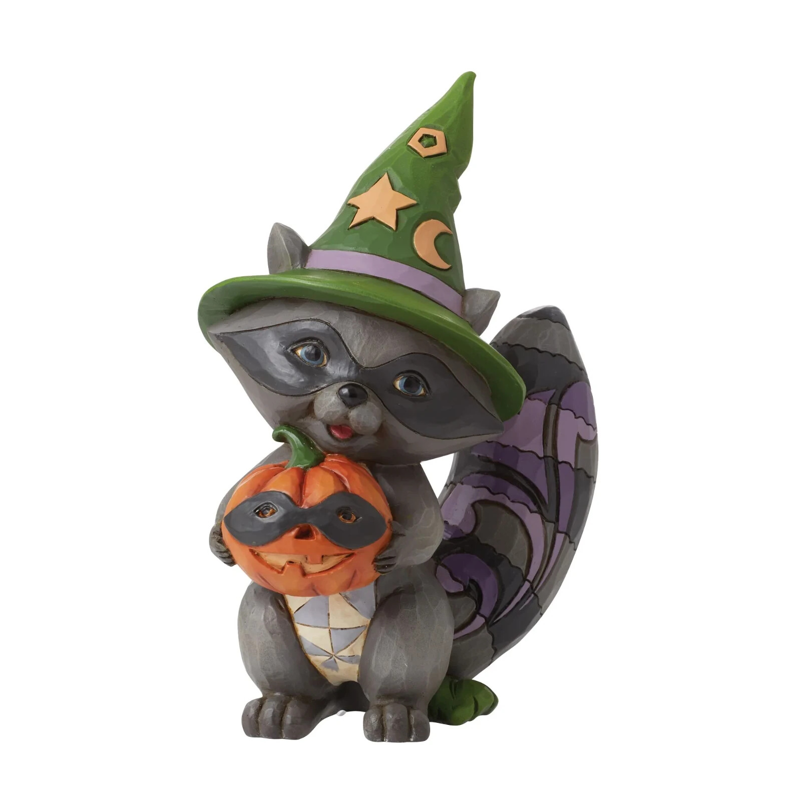 Jim Shore HALLOWEEN RACCOON-HALLOWEEN MASK-ERADE FIGURINE 6012748 NEW