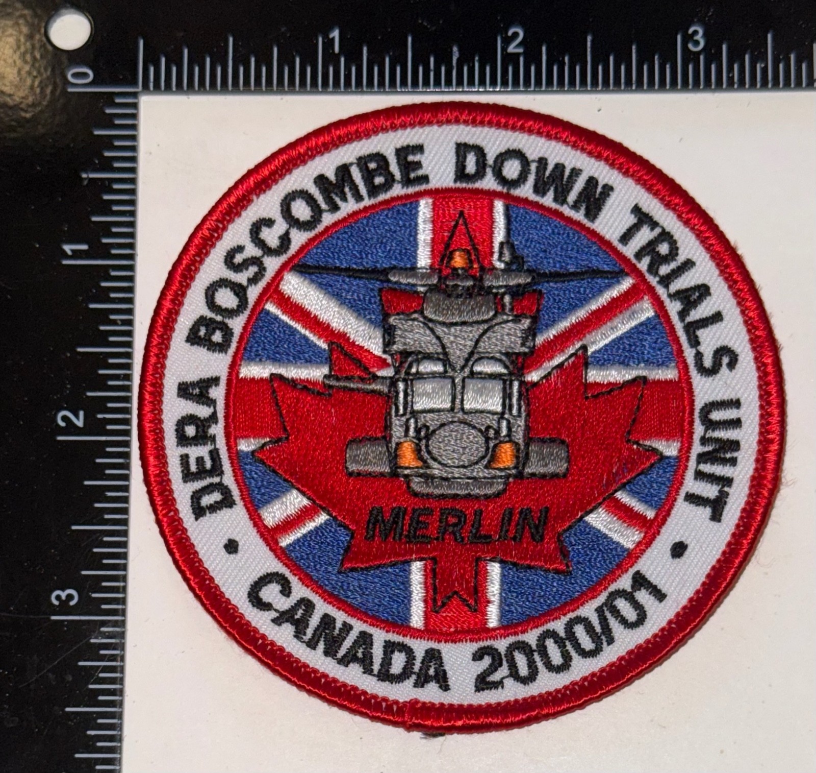 RAF Royal Air Force DERA Boscombe Down Trials Unit Merlin Canada 2000 2001 Patch