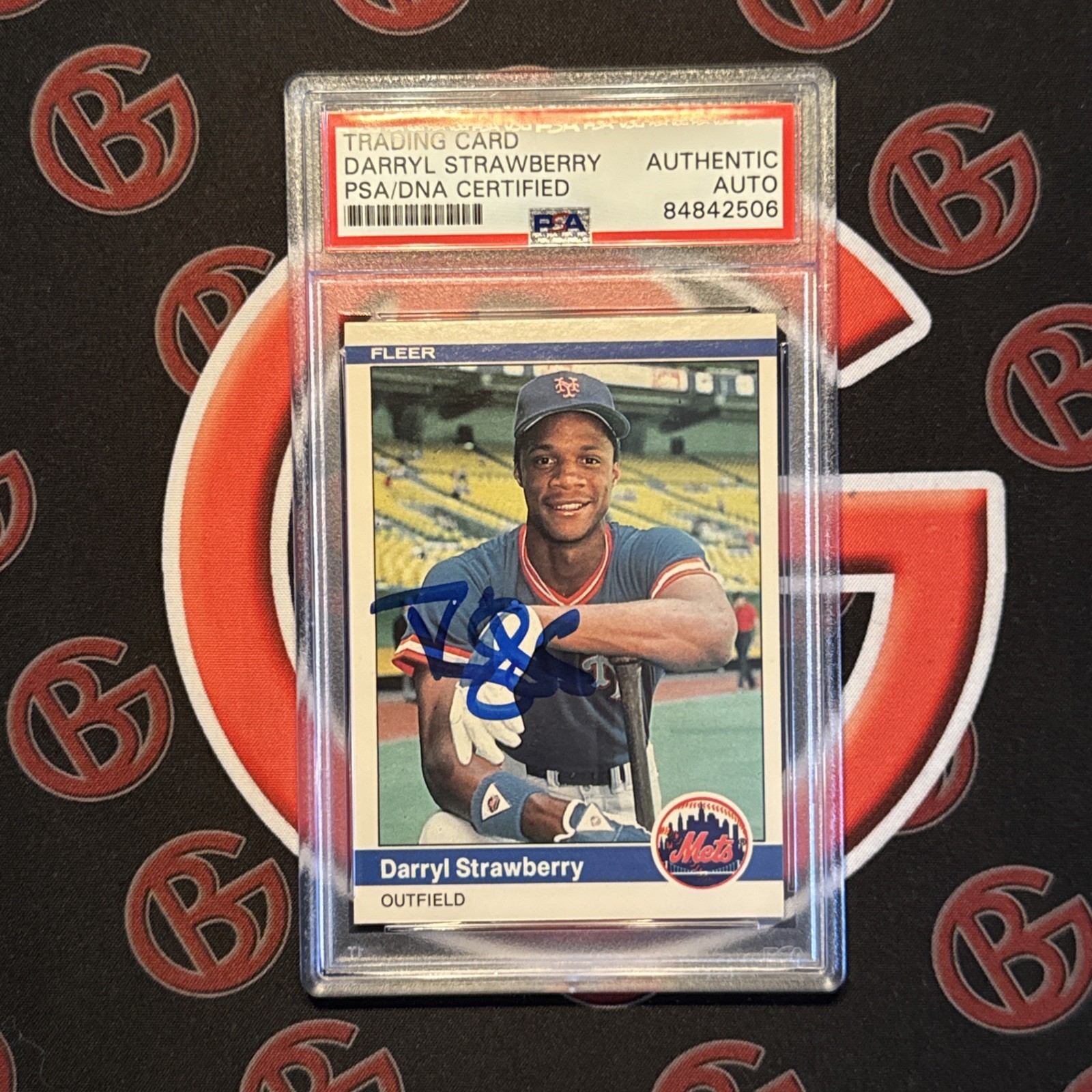Darryl Strawberry Signed 1984 Fleer Rookie #599 PSA Auto Authentic New York Mets