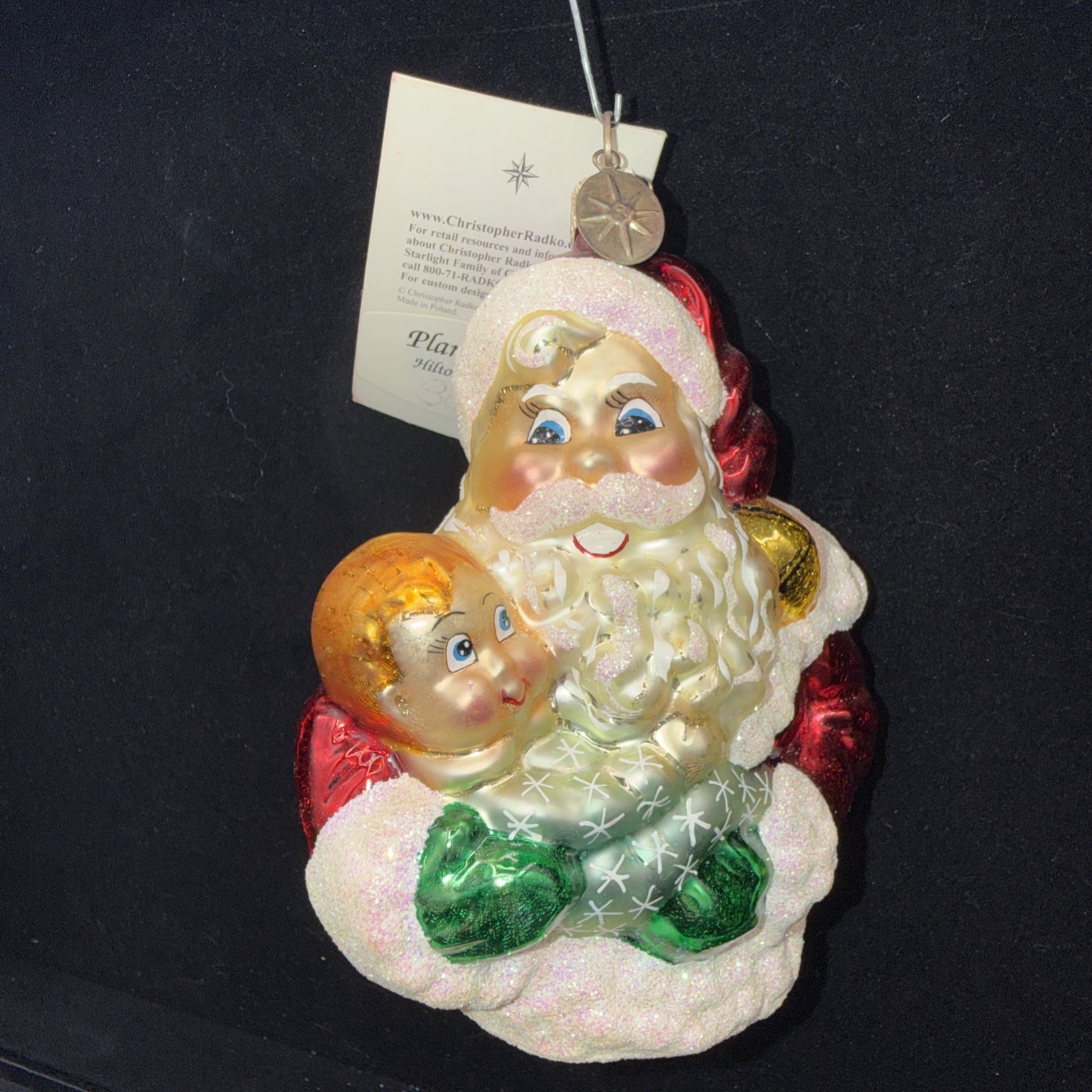 Christopher Radko Vintage ONE TWOSOME Santa Ornament 2001 Vintage Ships Fast
