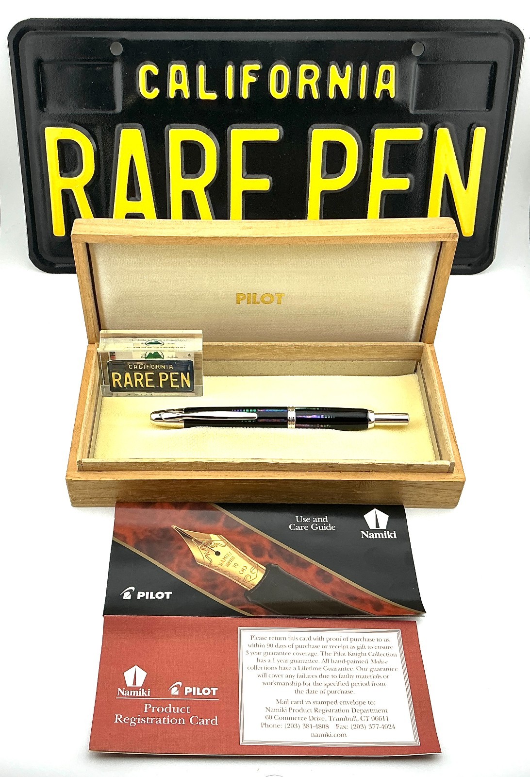 Namiki VANISHING POINT Fountain Pen RADEN WATER SURFACE BLACK 18K EF NIB NOS