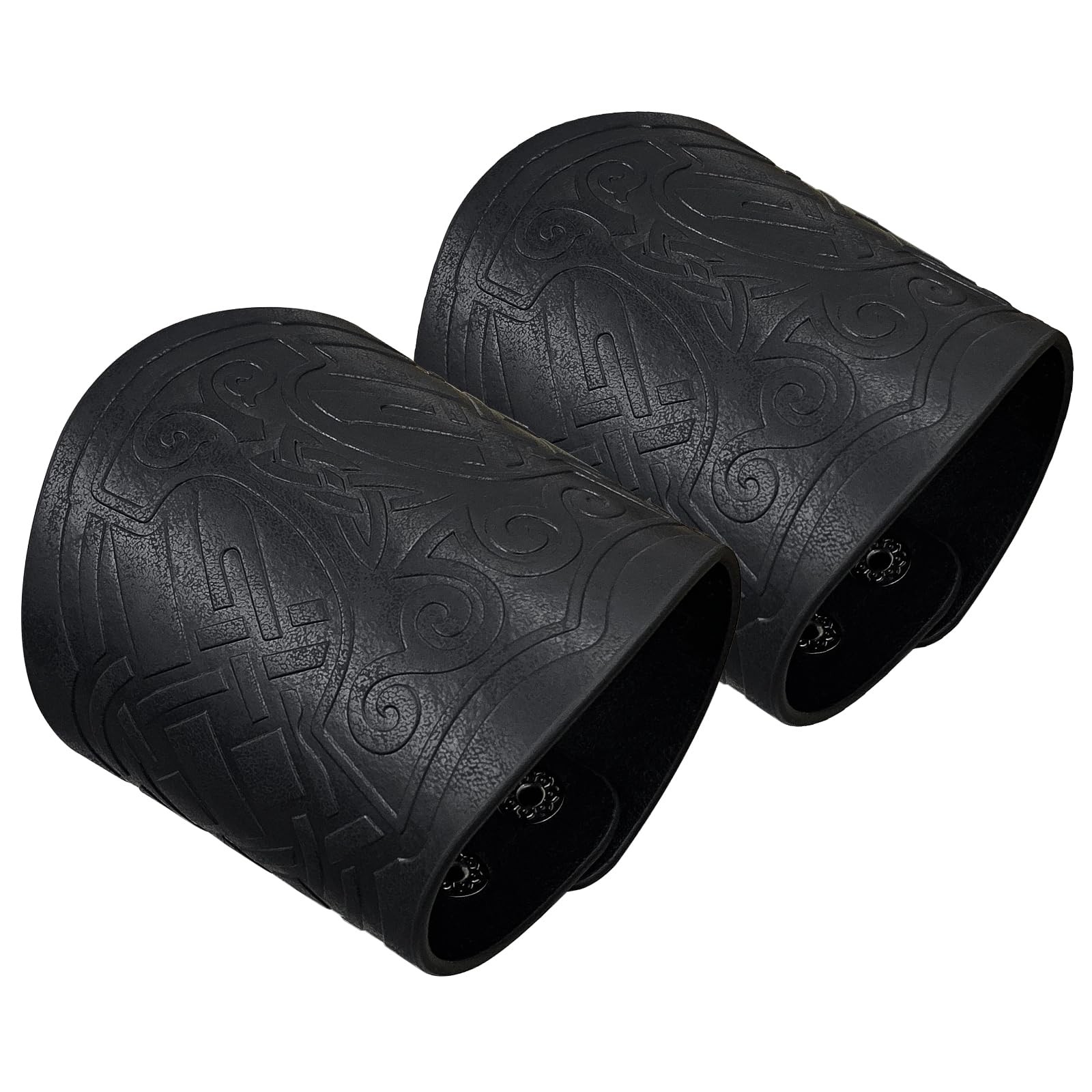 Embossed Leather Bracers Medieval Adults Faux Leather Arm Guards for Men Vamb...