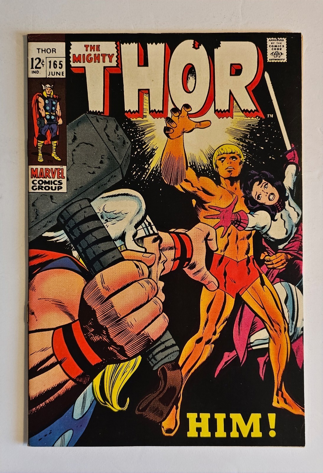 THOR #165 - June 1969 - FIRST Full App. of HIM (Adam Warlock) - VERY NICE COPY 