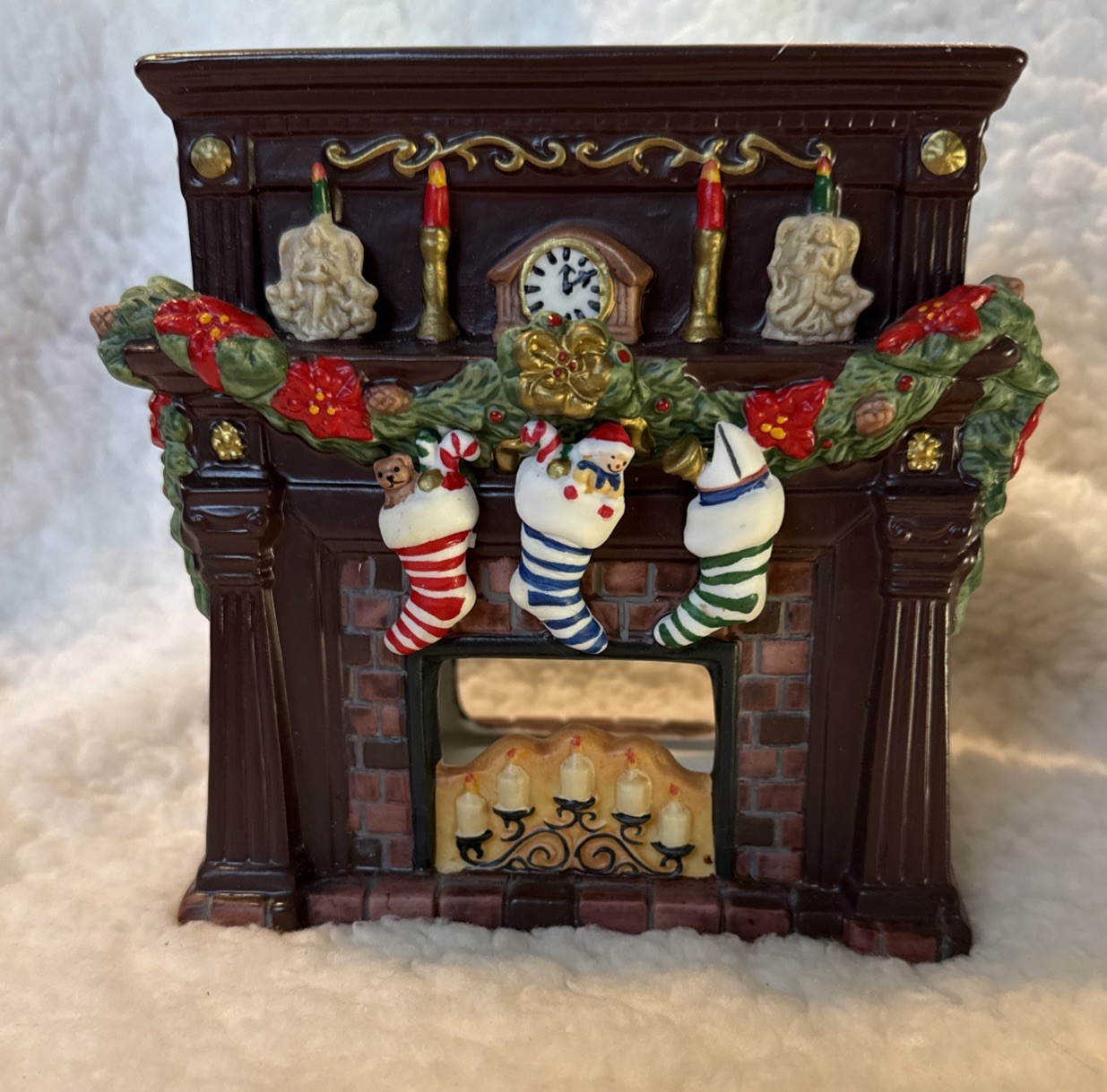 Partylite Hearthside Fireplace Tea light Holder Christmas P8115