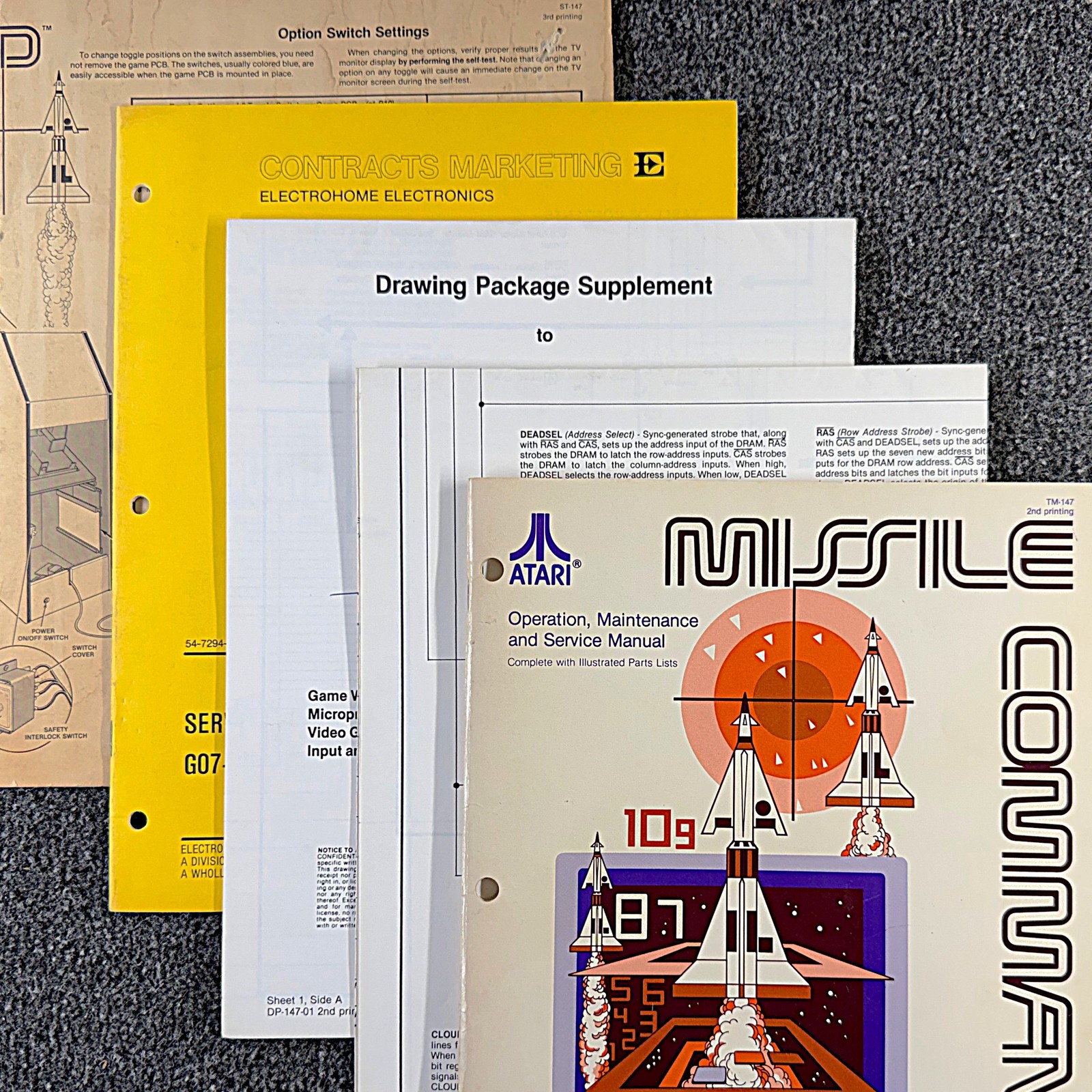 Atari Missile Command Arcade Video Game Manual Schematics BONUS ORIGINAL
