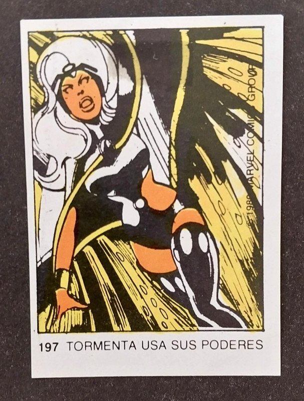 1980 Marvel Terrabusi Storm Tormenta RC Rookie #197 Argentina