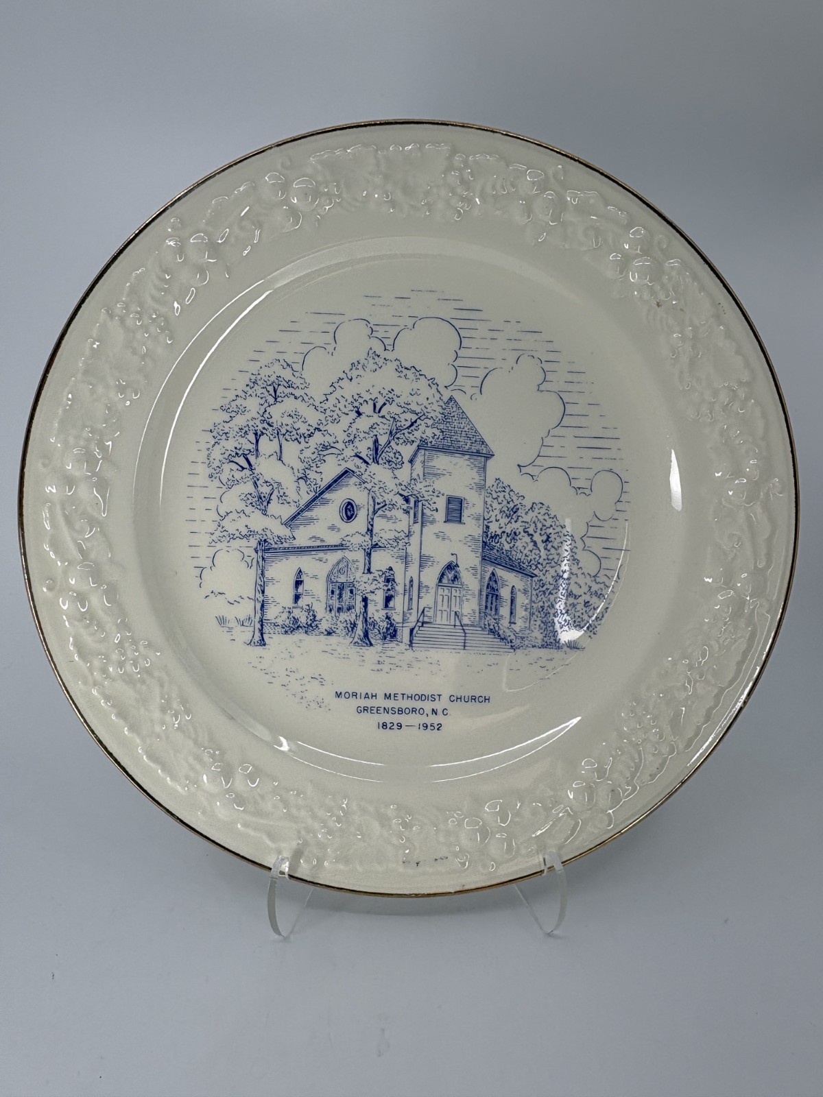 Vintage church plate Moriah Methodist Church Greensboro, North Carolina NC Pate