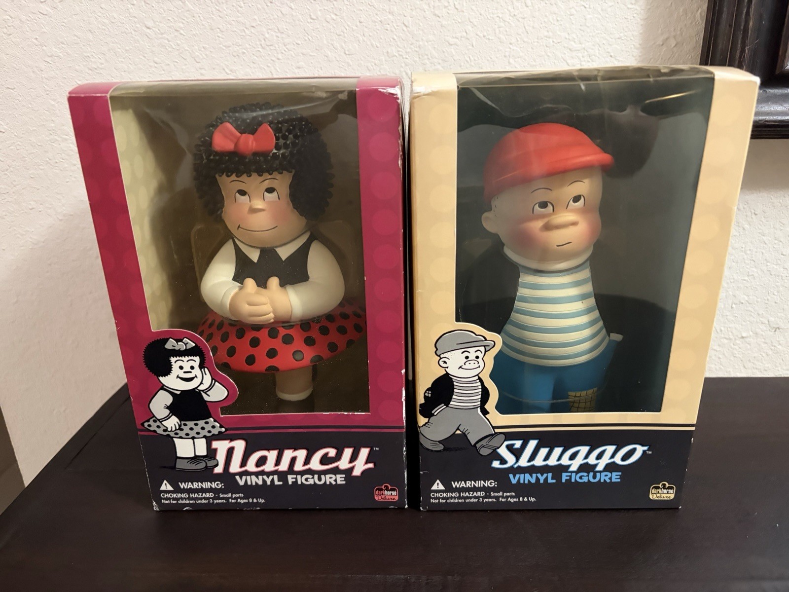 Vintage Nancy & Sluggo Vinyl Figures ~ Rare 2006 ~ Comic Strip Characters