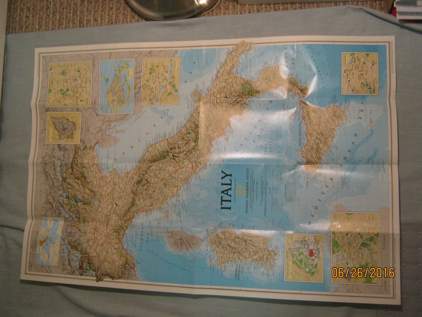 ITALY + HISTORICAL ITALY MAP National Geographic  February 1995