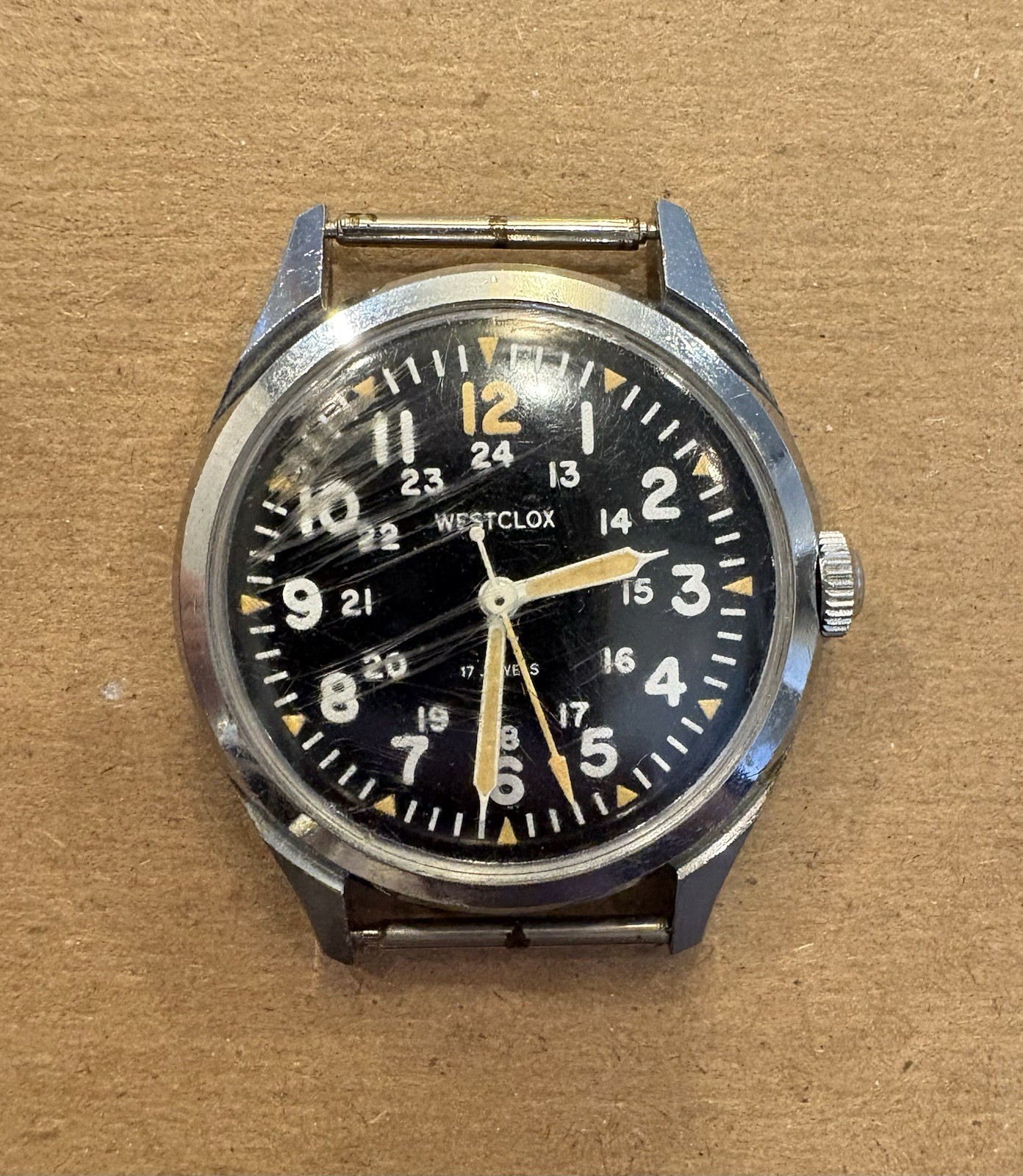 Original Vietnam War era A-201 Westclox 17J Watch issued to Special Forces