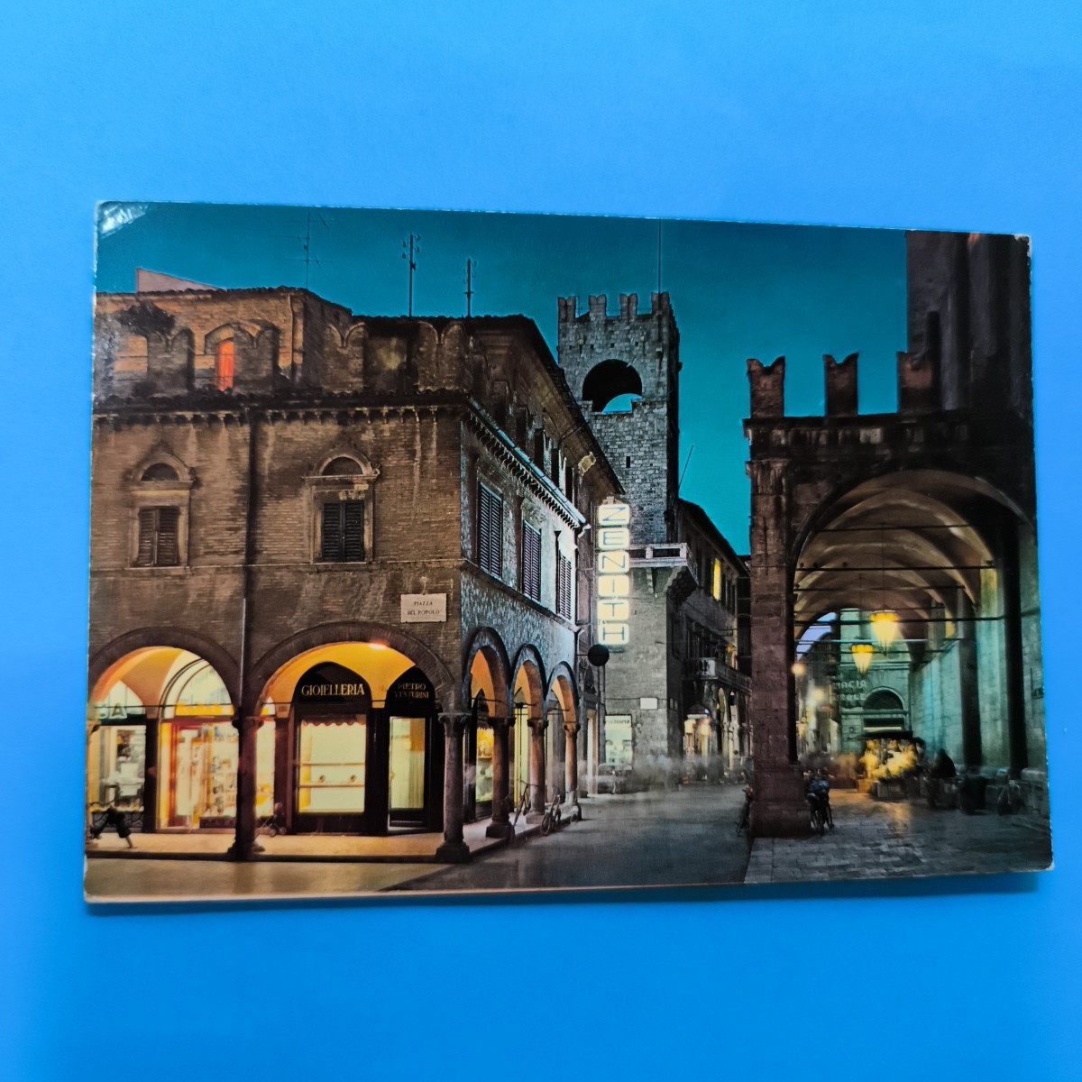 ASCOLI PICENO LOGGIA DEI MERCHANTI - COLOR POSTCARD TRAVELLED