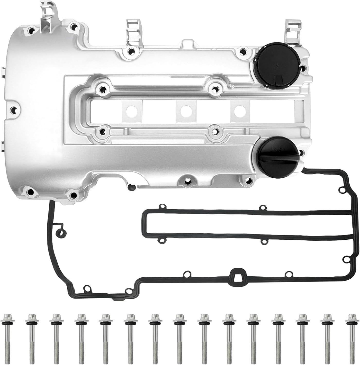 Aluminum Engine Valve Cover with Gasket, Compatible with Chevy Cruze 2011-16