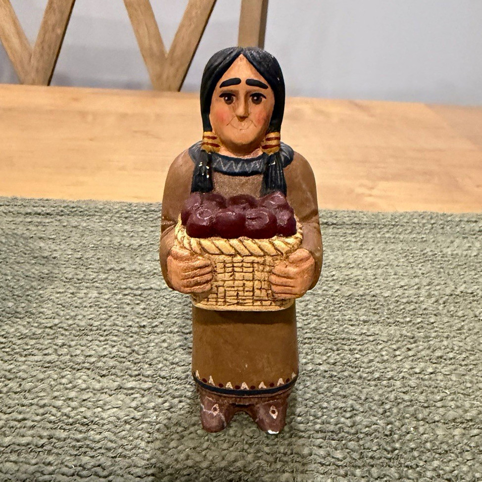 Vintage Randy Tate Midwest Cannon Falls Native American Woman Harvest Figurine