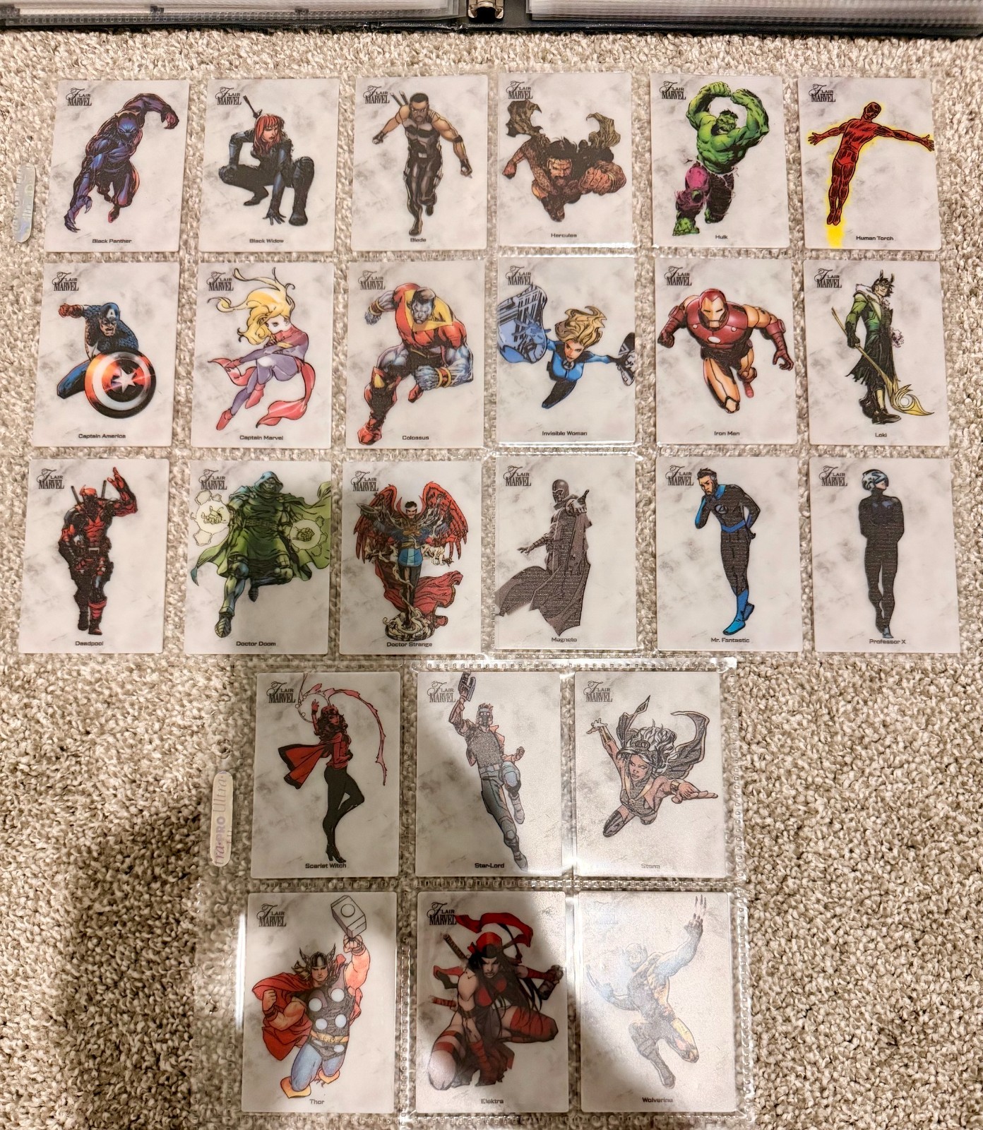 2023 2024 Upper Deck Marvel Flair Carved Complete Set Wolverine Doom Deadpool