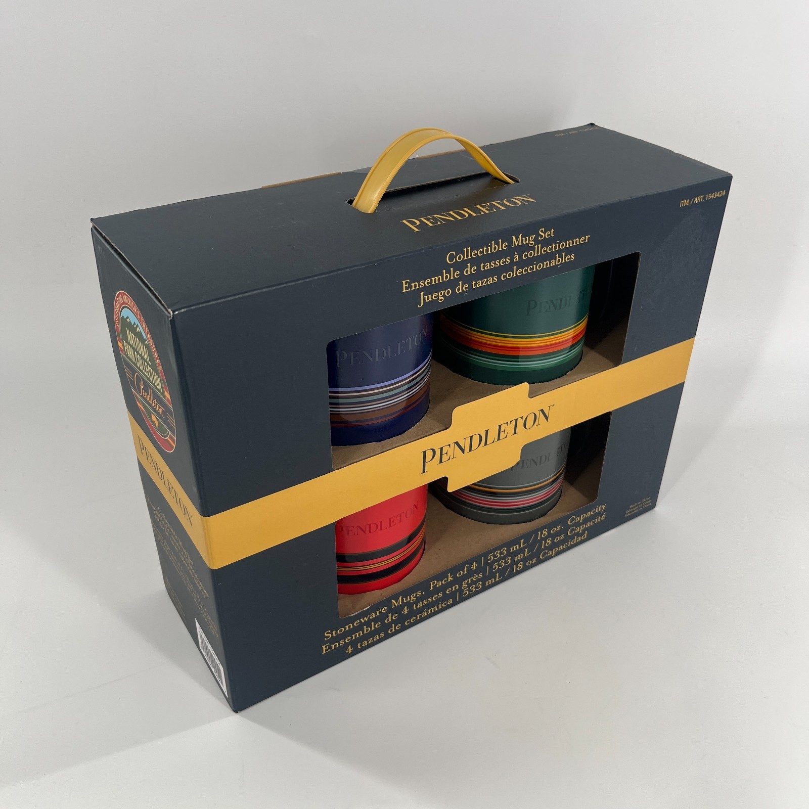 NEW Pendleton Collectible Mug Set of 4 Stoneware National Park Collection 18 oz.