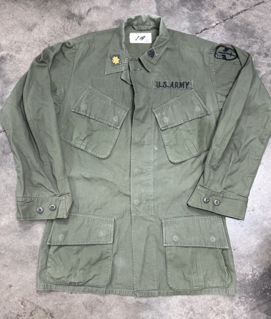 Original Vietnam War US Army Poplin Type 3 Jungle Jacket MACV Small Long